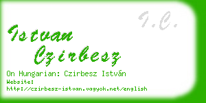 istvan czirbesz business card